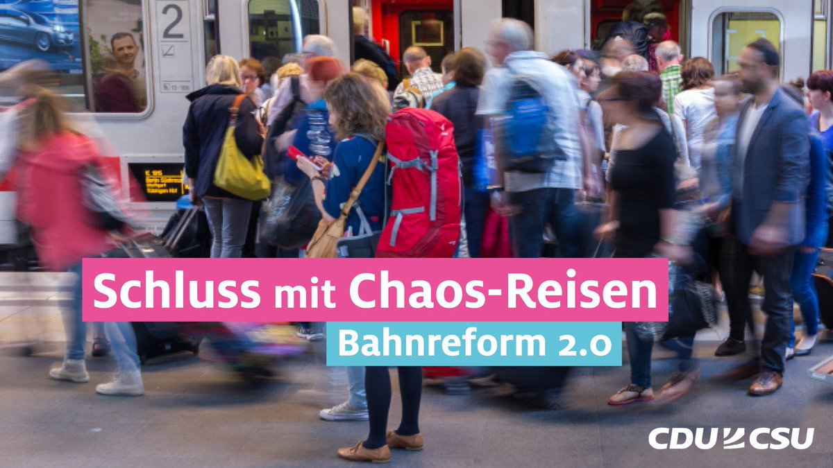 cducsubt's tweet photo. Unpünktlichkeit & kaputte Züge sind bei der Bahn Alltag. Auch mobiles Arbeiten & Telefonieren sind oft nur eingeschränkt möglich. Die #DeutscheBahn muss raus aus ihren eingefahrenen Strukturen & zeitgemäße #Konzepte entwickeln. Was wir fordern? Hier 👉 https://t.co/CzqmAtpbdE https://t.co/DcDHZQ7XWk