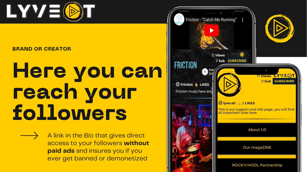 We have a official partnership with lyve.at ... LEARN MORE!!!