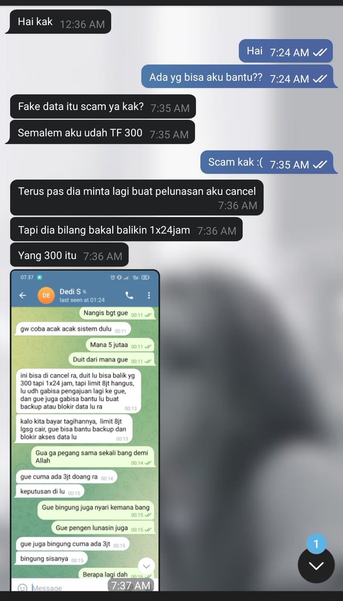 renacan_'s tweet photo. Yg satu ketipu pinpri satu lagi ketipu joki data fake😔

Liat deh ini sebelum kalian mau pakai jasa mereka, kaya adaa aja alibinya. Kesekian kalinya aku ingetin, data fake, pinjaman pribadi, backup server tuh nipuu #zonauang #pinjamanpribadi #zonabu #butuhuang #pinjamanuang https://t.co/CCiVYprVYs