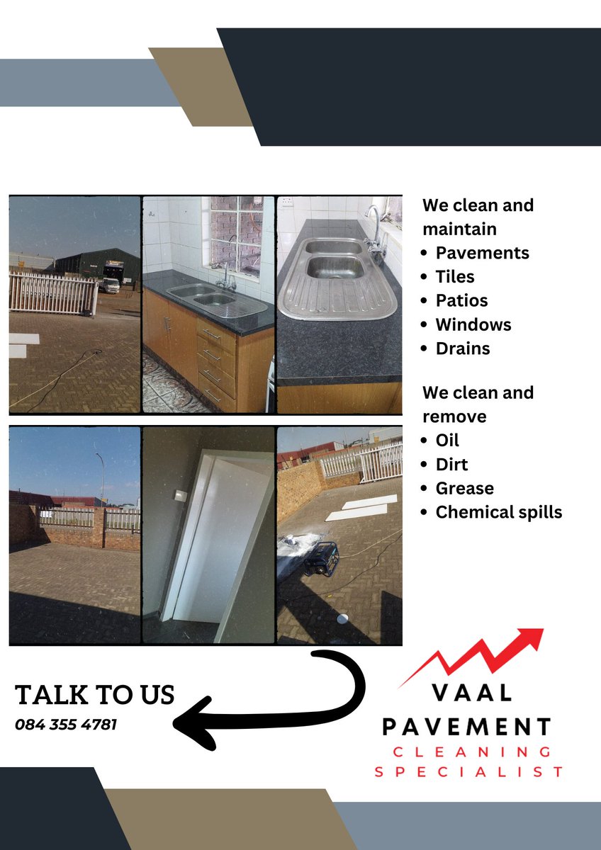 MarketingBlimp's tweet photo. Is there oil on your pavement???

Contact Vaal Pavement Cleaning Specialists today!!!

Affordable prices https://t.co/FG9TCnmWAc