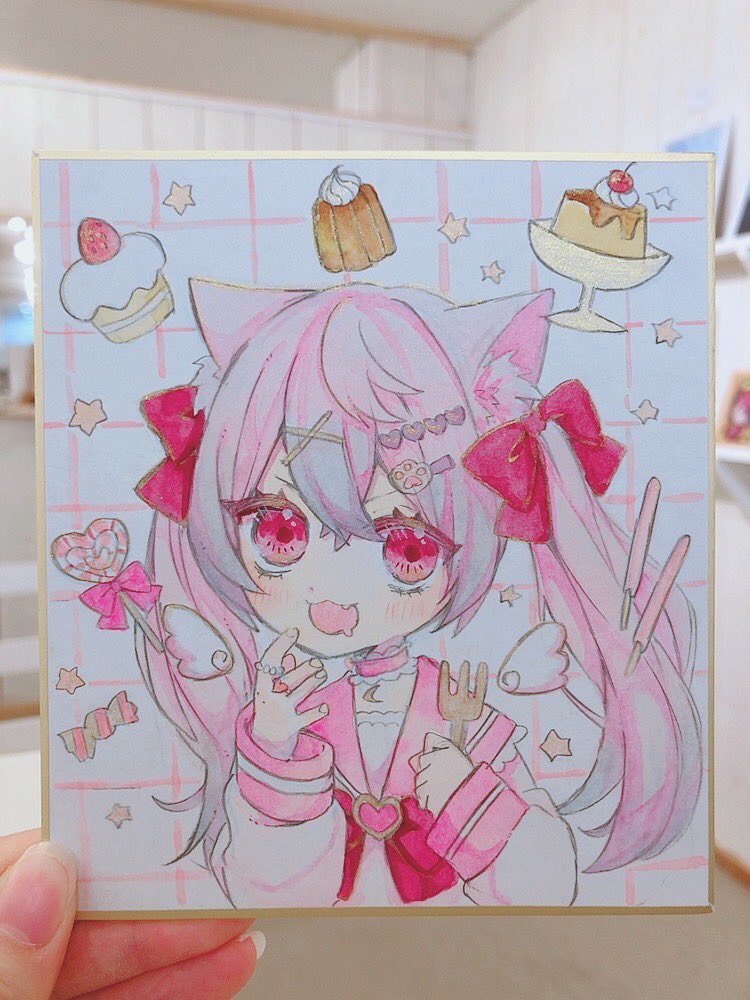 創作空間caféアトリエさん(@cafeatelier2017 )に追加納品しました⭐️🍓 現地でぜひ見てみてください🎵 #ねこねこミュージアム