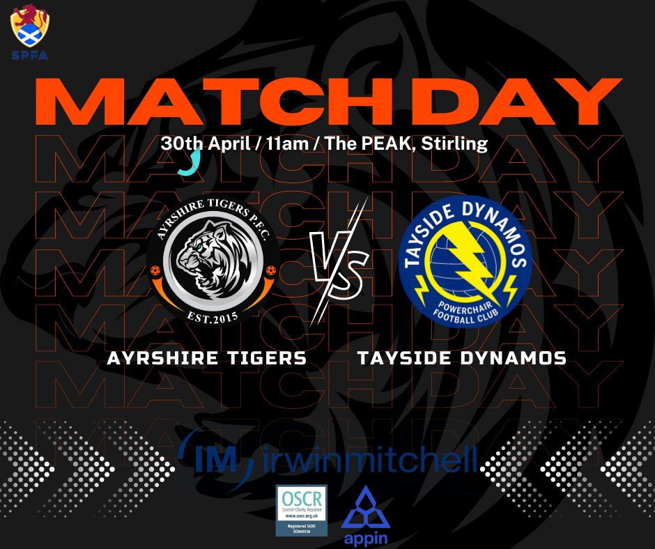 Tigers_PFC's tweet photo. ๐๐ญ'๐ฌ ๐๐ซ๐จ๐ฉ๐ก๐ฒ ๐๐๐ฒ ๐
@The_SPFA Scottish Cup
๐ @TaysideDynamos & @dundeeunitedpsc
๐
30/04/23
๐ 11am & 12noon
๐ @thepeakstirling, Stirling
@appin_sports
@irwinmitchell
#ScottishCup #ATPFC #Tigers #PowerchairFootball #disabilitysport https://t.co/rUBuqxIkG6