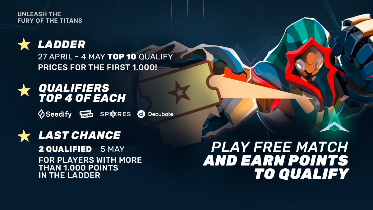 ElixirTurkiye's tweet photo. 7 Mayıs'ta 50 bin dolar için CyberTitans World Challenge finaline katılmak için sadece oynamanız yeterli.
📁 Haftalık merdiven 27- 5 mayıs
📂 2 Mayıs 17.00-20.59
📂 3 Mayıs 11.00-15.00
📂 4 Mayıs 00.00-4.00
📁 Son şans 1000 puan + için 6 mayıs 22.00
Final: 7,mayıs 19.00-23.00. https://t.co/ahXpvhtRQh