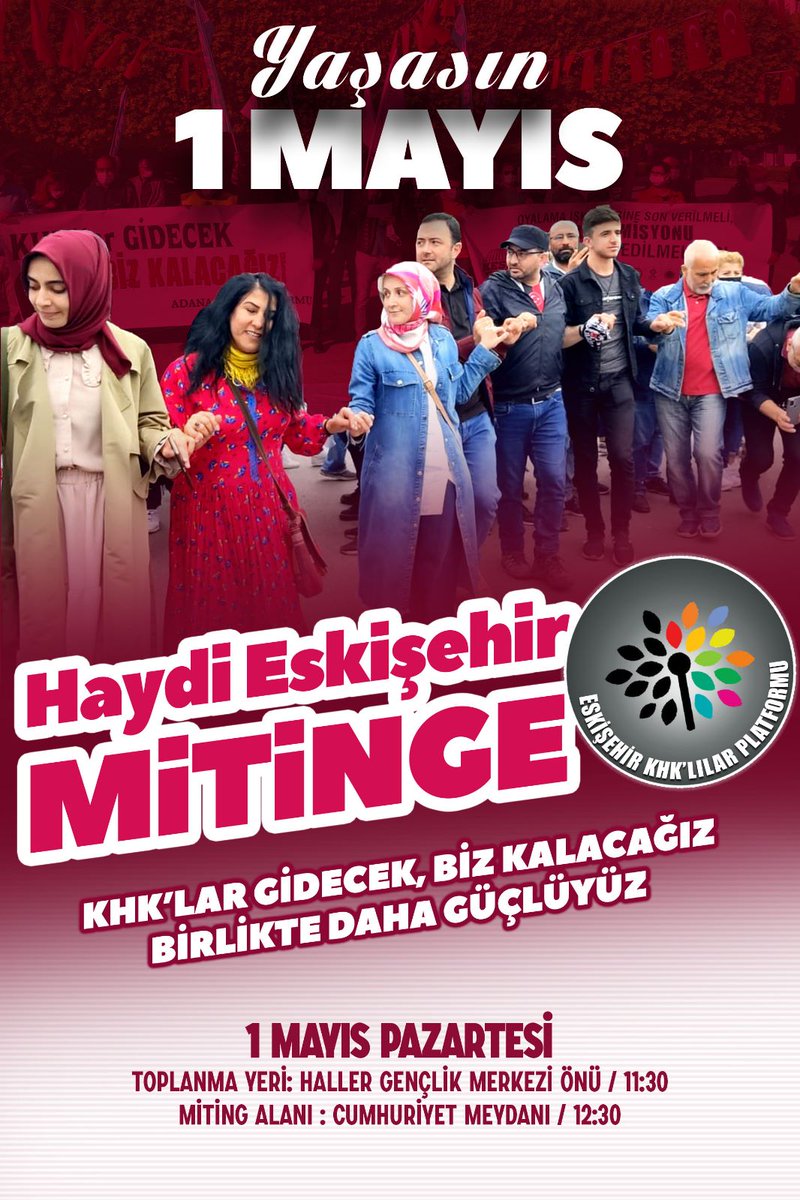 Yarın #1Mayıs işçinin emekçinin bayramı!
Tüm KHK'lıları mitinge davet ediyoruz.
Şimdi değilse ne zaman?
Haller Gençlik Merkezinden başlayacak olan yürüyüşle Cumhuriyet Meydanında buluşacağız.
Haklarımız, çocuklarımız için siz de katılın!
#DahaNeBekliyorsunuz