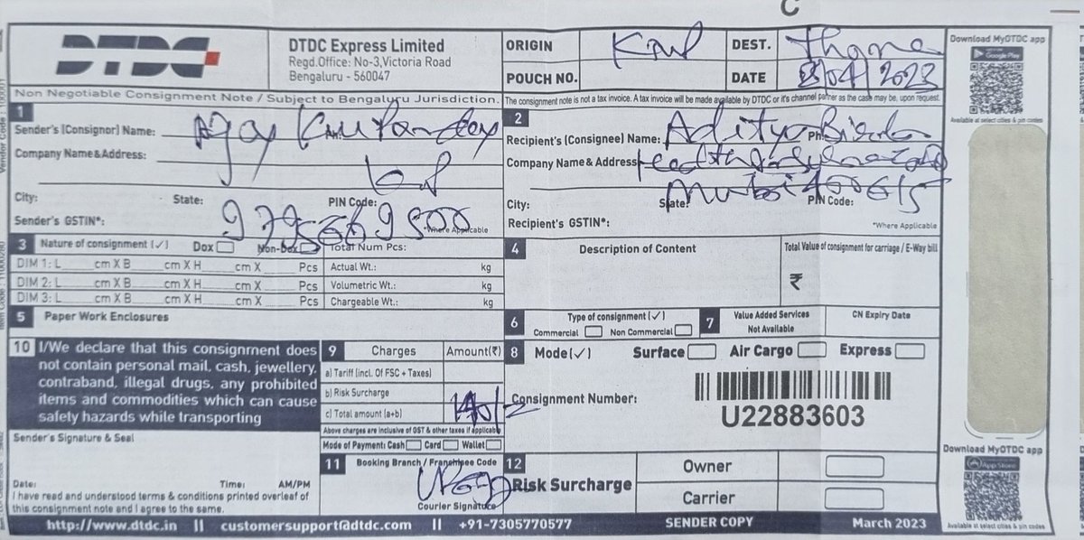 Ajay091286's tweet photo. @abccare I have raised a claim for reimbursement due to my daughter's hospitalization, Claim Intimation number is 1222385042302, I'm following this since last 2.5 months &amp; already submitted documents 3 times by courier,but my claim is still pending.I'm attaching all POD plz check https://t.co/fQ8rwYg2GC