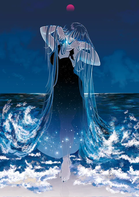 #みんなの海景見せてくれ  過去絵ですが、素敵なタグなのでお便乗させていただきます!