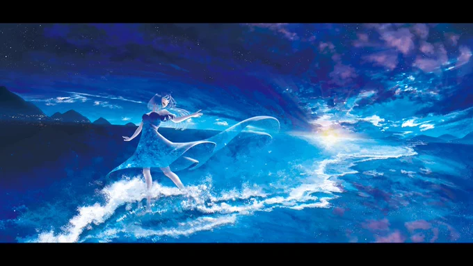 #みんなの海景見せてくれ  過去絵ですが、素敵なタグなのでお便乗させていただきます!