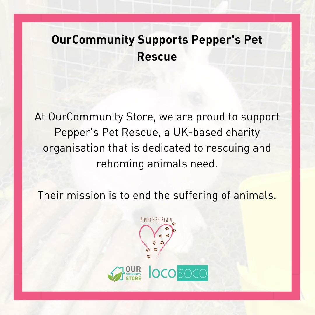 OurCommunityS's tweet image. Help Pepper's Pet Rescue in their mission to save and rehome animals. Shop now at ourcommunity.store/store/ppr #PeppersPetRescue #petrescue #OurCommunityStore @pepperspetrescue #fundraising #charity #pets #help @ourcommunitystoreuk @pepper_pet