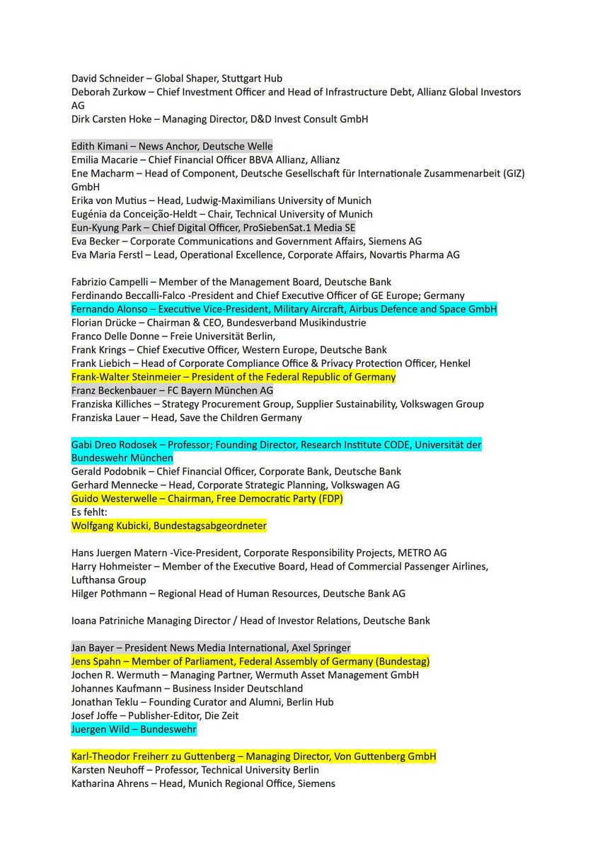 rosenbusch_'s tweet photo. Eine Liste der deutschen Mitglieder des WEF. Um das Ausmaß zu sehen.

Stand 01.02.2022:

Quelle: 

https://t.co/Zk73pEzZzL

Dank an R. Jedele.

https://t.co/k2nsVal51M https://t.co/ToS7JHFJwP