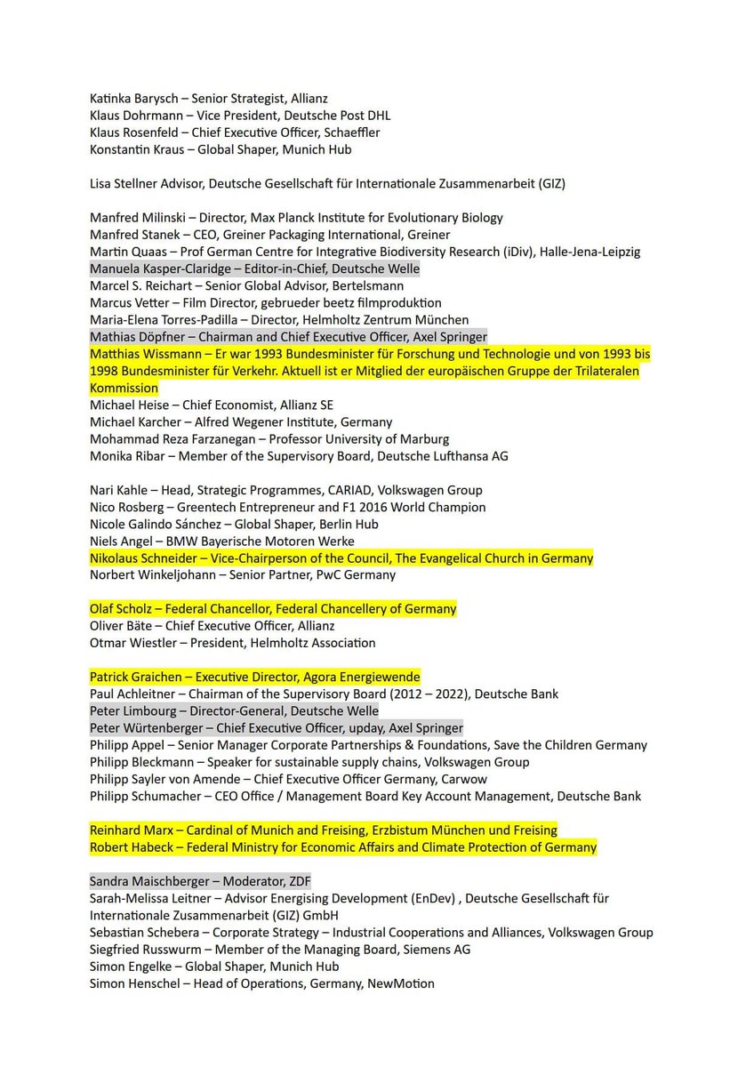 rosenbusch_'s tweet photo. Eine Liste der deutschen Mitglieder des WEF. Um das Ausmaß zu sehen.

Stand 01.02.2022:

Quelle: 

https://t.co/Zk73pEzZzL

Dank an R. Jedele.

https://t.co/k2nsVal51M https://t.co/ToS7JHFJwP