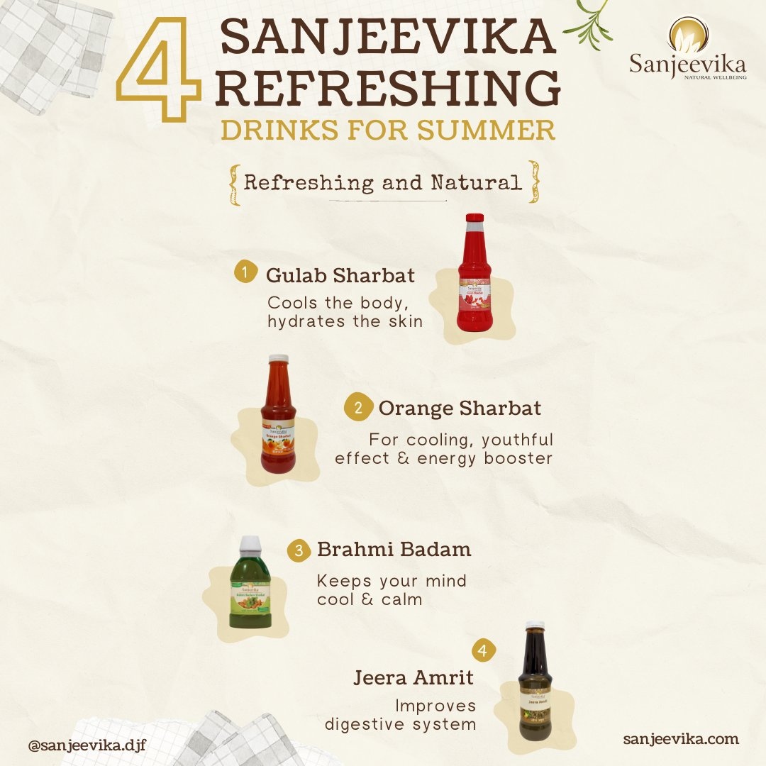 sanjeevikaDJF's tweet photo. https://t.co/Pr5RwfmhQh

#sanjeevika #summerdrinks #refreshing #healthy #delicious #gulabsharbat #orangesharbat #jeeraamrit #brahmibadam https://t.co/fjj8qlOHcn