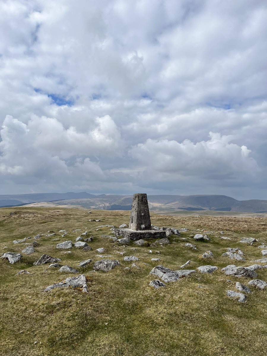 Rocky Rambles Some navigation practice, Cefn yr Ystrad trig and a back drop of @BreconBeaconsNP galore. Rewarded with #nature spots of curlew @BISBrecon1 , fox, harrier overhead, lizards under foot, skylarks providing the backing song for the day. #NatureBeauty #hiking #Geology