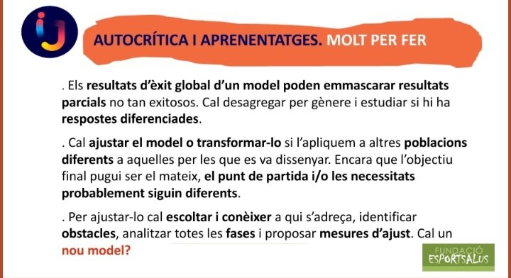 26, 27, 28 abril <a href="/laigualtatenjoc/">La igualtat en Joc</a>

Coneixement, experiència, autocrítica, ciència i consciència, reflexió, intercanvi, ...

En joc molt més q la igualtat!

Gràcies <a href="/inefcat/">Inefc</a> per l'oportunitat d'aprendre, construir i compartir.
#quecorrilaveu