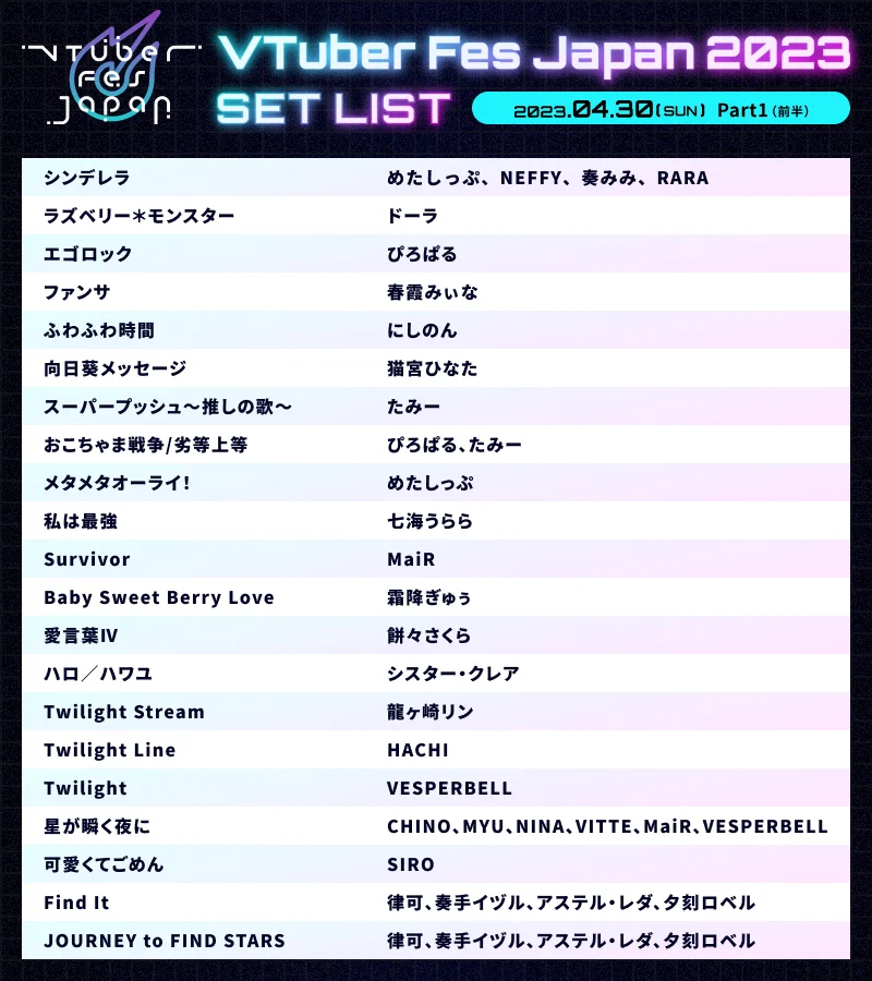 VTuberFesJapan【公式】 on X: 