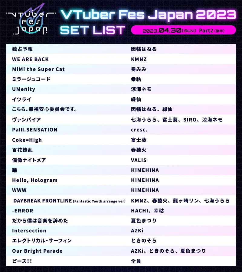 VTuberFesJapan【公式】 on X: 