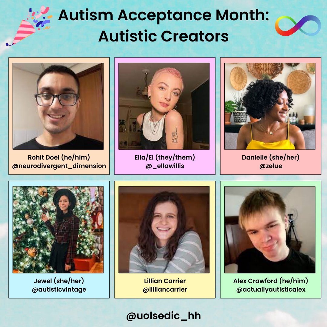Today is the last day of #AutismAcceptanceMonth 2023. As we’ve said all month, autism presents in a lot of different ways. The #ActuallyAutistic community is wonderfully diverse, so here are some other voices!

(N.B. The creators usernames are taken from Instagram).