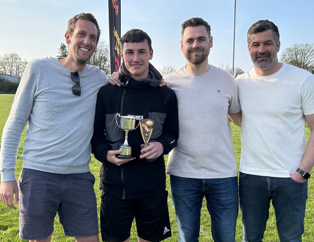 RangersGuernsey's tweet image. Rangers top scorer Steffan Timms (2nd left) won the coaches P-o-Y award as the island’s oldest club staged their end of season awards evening at St Andrew’s