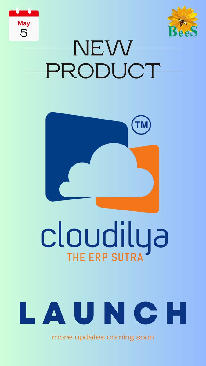 NaPeruSuryabhai's tweet image. @bees_ltd The next big blast event is here and we want you to witness the moment of New Product Launch with us!
#cloudilyaerpsutra
#erpsoftware #beessoftware
#bees