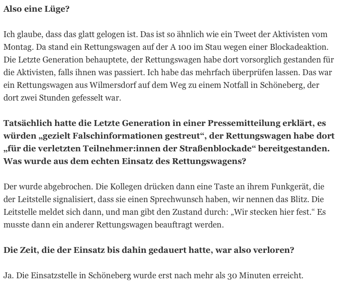 Bin gespannt auf die Welle der Entschuldigungen aus Klima-Twitter, von den Leuten, die hier die Letzte Generation mit hanebüchenen Lügen verteidigen wollten.

zeitung.faz.net/fas/politik/20…