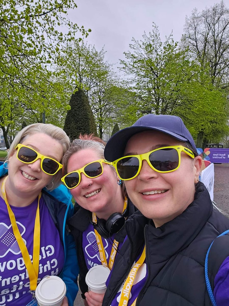 Kiltwalk 2023 with two of my best girls raising funds for Glasgow Children's Hospital ⭐ #KiltwalkGlasgow