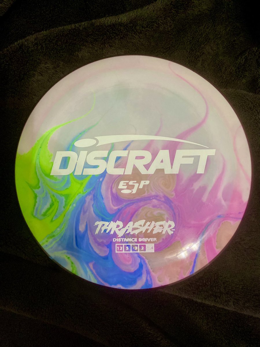 Oneleven_1's tweet photo. My camera doesnβt do it justice!! This thing is so dope. @aBottDG196954 killed it again!! Canβt wait for the next one!!!!!! #discgolf #dyejob #flydye https://t.co/YmMndLjDRo