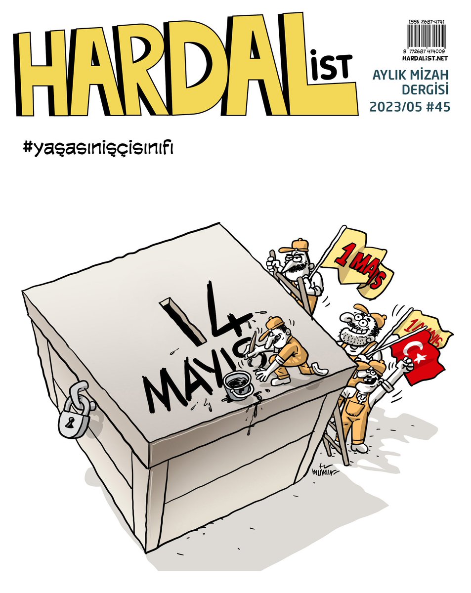 hardalistdergi's tweet image. Mayıs 2023 sayımız yayında!🚀 
1 Mayıs’ta işçilerin bayramını kutlarken, 14 Mayıs seçimlerini de unutmadık. 😎 Kapağımızda hem işçi hem de seçmen olan vatandaşlarımızı görebilirsiniz. Malum ittifak olayı moda😅 #1Mayıs  #Secim2023 #ilkTurdaBitiyor @kilicdarogluk…