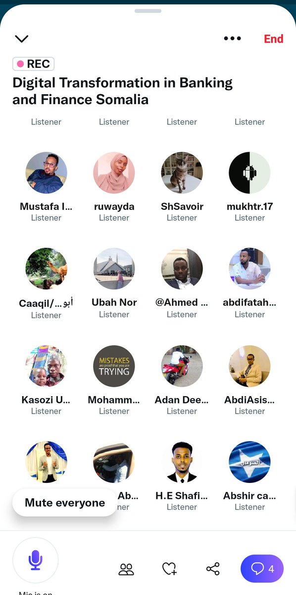 SiHubSomalia's tweet photo. Thank you to everyone who participated in our educational 
discussion on digitalizing Somalia's 
banking &amp;financial sector on 
TwitterSpace tonight. It was wonderful
 to see such professionals,including 
those from the gov. and private banks, exchanging knowledge and 
suggestions https://t.co/1UjCRgwzhu