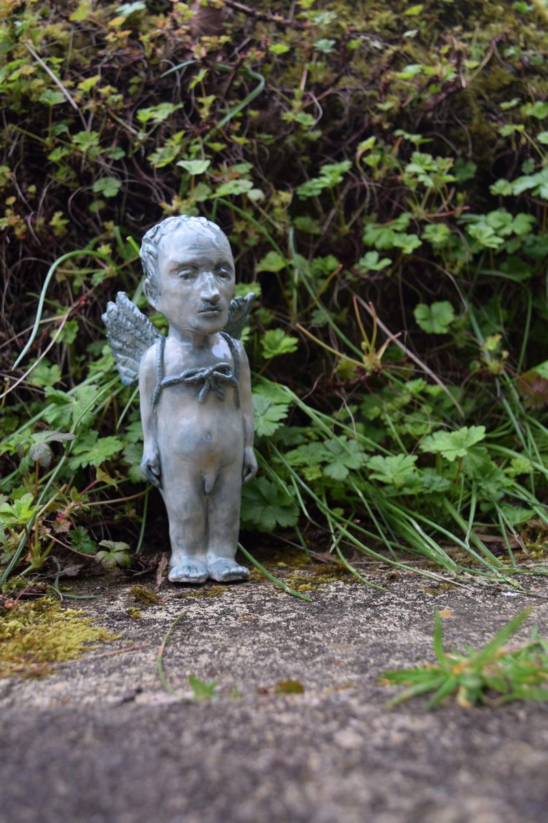 My first fired ceramic....he's ....erm, a new Adam in an alternate Eden(?!). Had a lovely couple of hours with my chum the potter John Anderson playing about with clay and glazes. #adamandeve #johnclare #johnclarepoet #ceramics