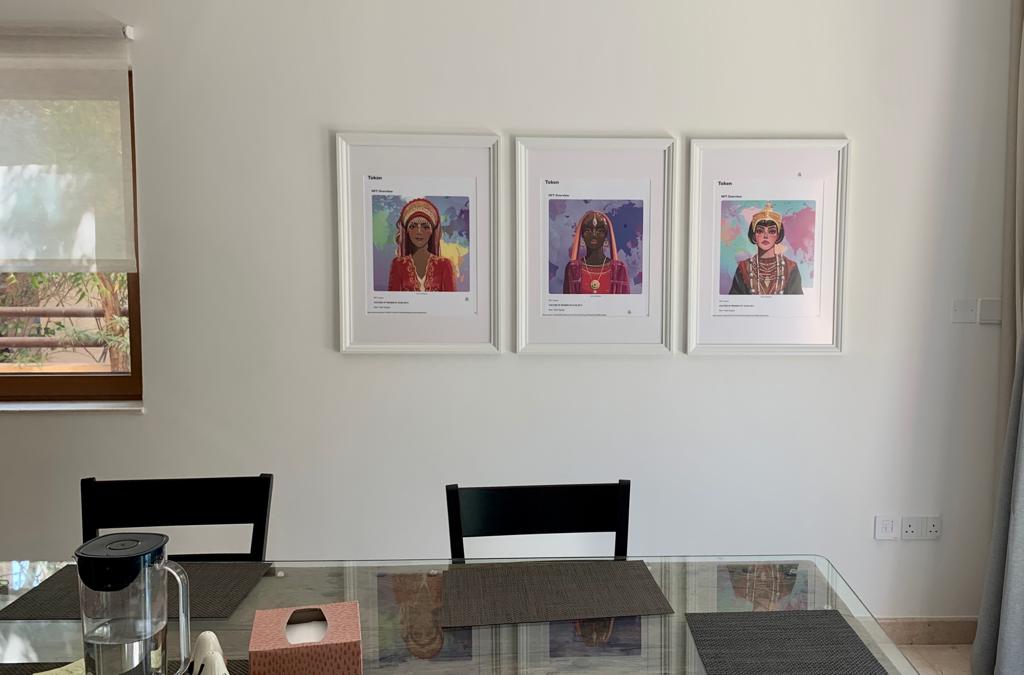 Behold the stunning Culture of Women 1 Edition #NFTCollection adorning the walls of its owner's home. 🥰 #nftart #NFTartwork #art #womenart