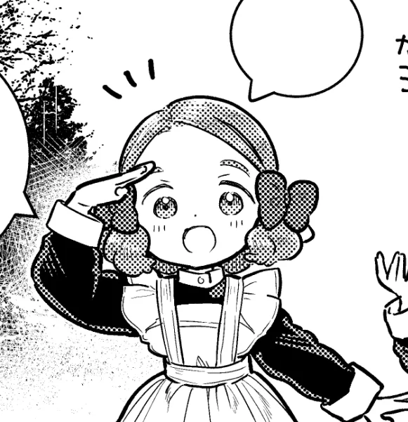 ホリーちゃんのリボンのトーンをカラーイラストの時の濃さに合わせてみたけど、どだろ?