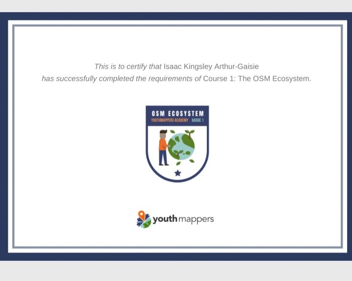 I completed the 6 Academic Track Course of @youthmappers Academy! this week. I have had much insight on this Six course and I can't wait to share my experience with my @KNUSTMappers Chapter. Thanks to Marcela for the reminder.