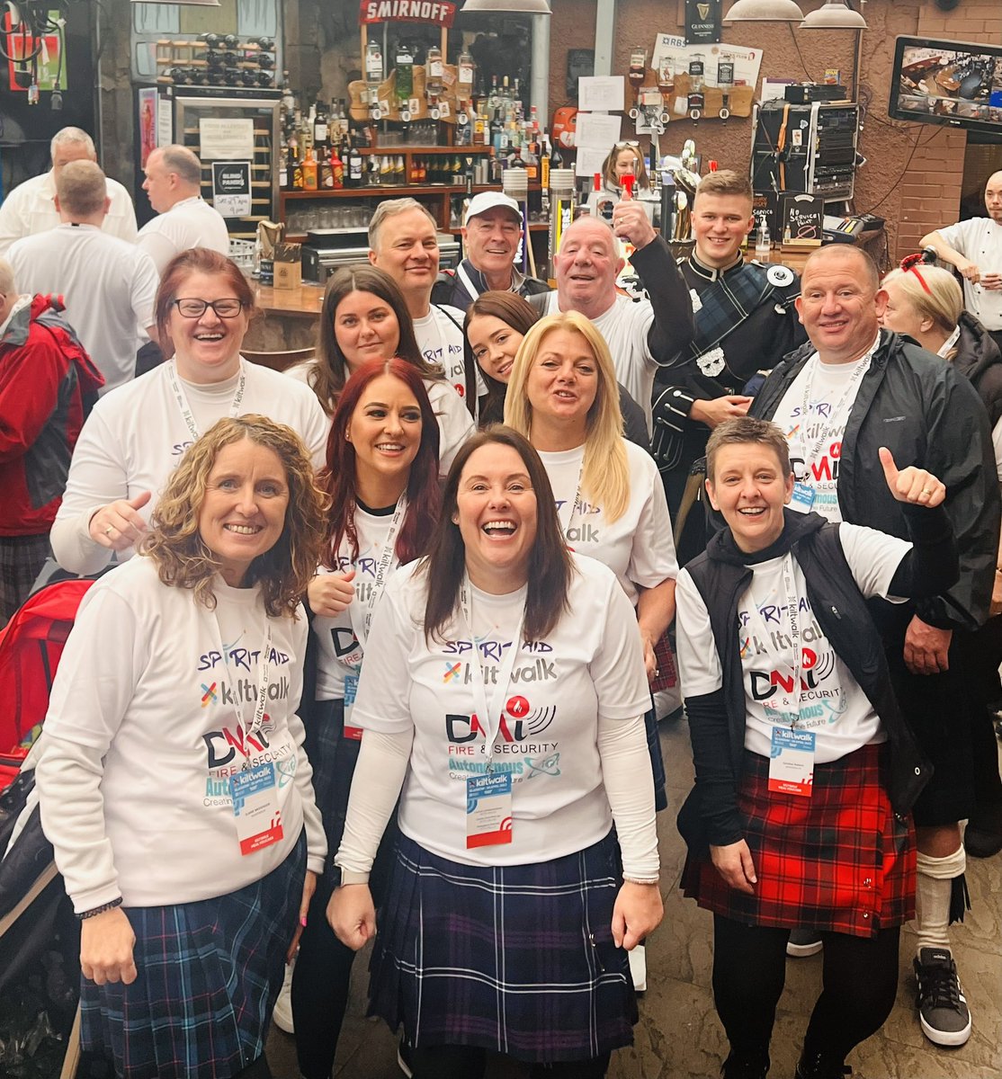 Team Autonomous iOt &amp; DMI Fire and Security ready to start the <a href="/thekiltwalk/">Kiltwalk</a> for an amazing local charity <a href="/SpiritAid/">Spirit Aid</a>. We have raised £2630 so far. Well done everyone. It’s not to late to donate! 
 #team #charity #communityengagement