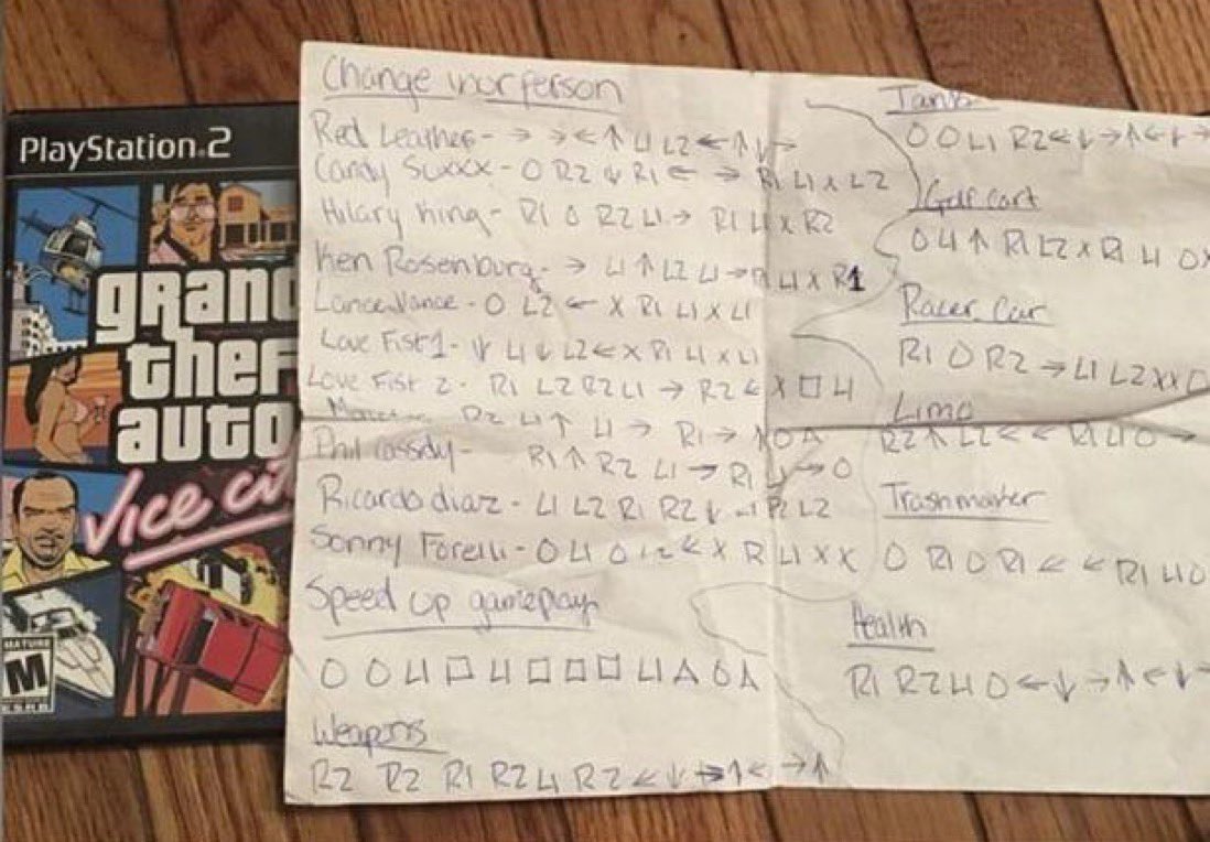 pcrotasi's tweet photo. GTA hile kodlarını kağıda yazdığımız günleri özlüyorum…🎮🖤

#gta #game https://t.co/YSAtWpjx3a