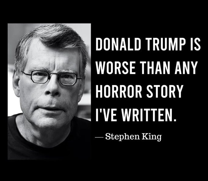 Give me thumbs up and retweet if you think Stephen King is correct 👍 Truth Social