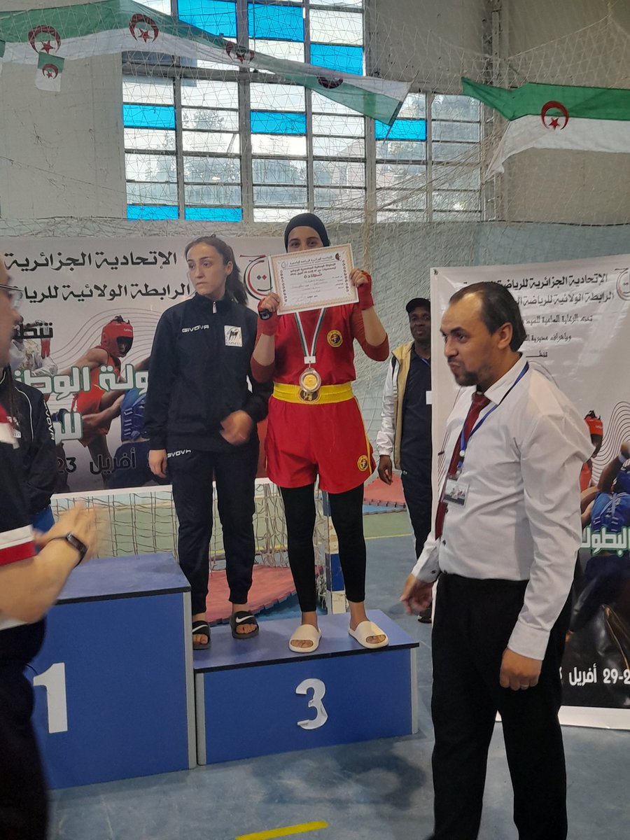 LwsuT's tweet photo. Bronze medal -52 kg from student Zeradna souhila in National University Wushu Championship🇩🇿 27-29 april 2023 https://t.co/BreETGZiAl