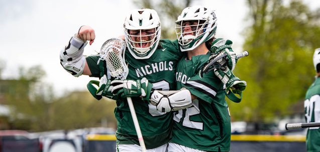 JackHayes_AD's tweet photo. Winning in the post-season on the road is never easy. Congrats to the Nichols Men’s Lacrosse team on its hard-fought win at Roger Williams.  

The team record is now 11-7. Most wins since 1970. On to the semis! https://t.co/oVVjzyWM04