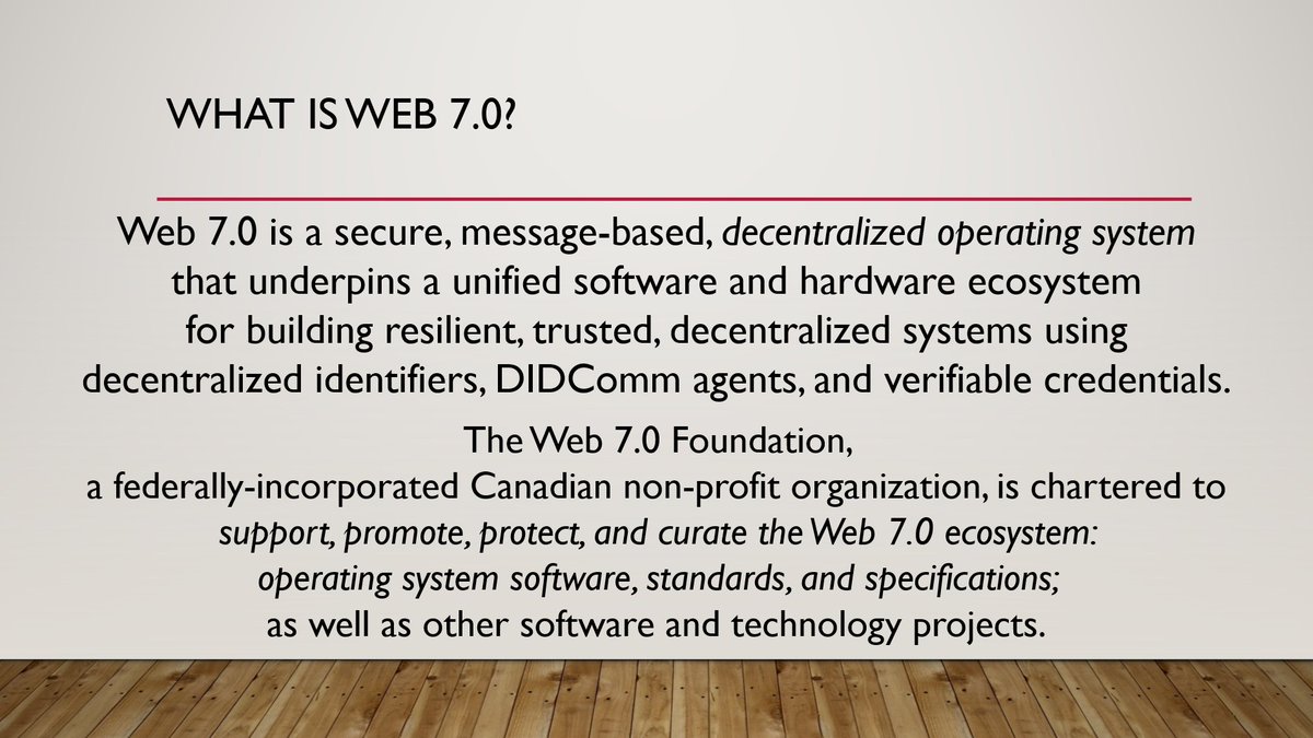 mwherman2000's tweet photo. Here's a further #elaboration on the concepts of the Web 7.0 #Decentralized #Digital #Goverance #Models (#DDGM) and Web 7.0 #Trust #Ecosystem #Framework 
Click and watch https://t.co/tl50mZsRJ7
@web7foundation @web7bok @web7arch @alicemallison @roberthroberts https://t.co/nSJEAMu11p