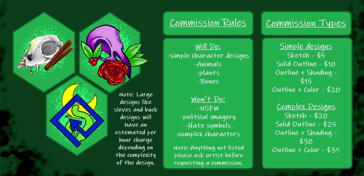 GroveShadow's tweet photo. Tattoo commissions are open over on my Ko-Fi please go check them out if you’re interested!
#tattoos #tattoodesign #tattoocommissions #digitalart #DigitalArtist #commissionsopen https://t.co/wAN80v0ehQ
