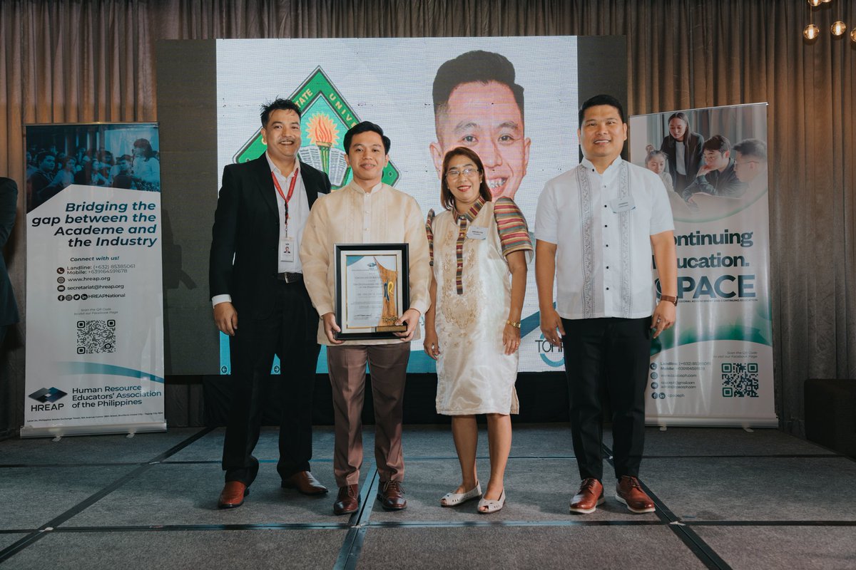 tohrsph's tweet photo. Vincent Robel Olipano - Cavite State University – Carmona

#TOHRS2020 #HREAP https://t.co/zgkh1v8BbM