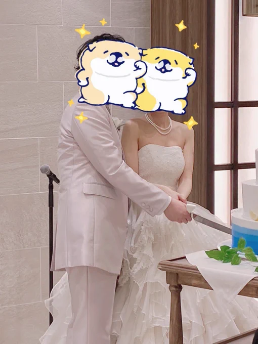 【お仕事紹介】 和菓子のフランメch・あずきさんと菜々乃さんの結婚式ウェルカムボードを担当させて頂きました! ご結婚おめでとうございます