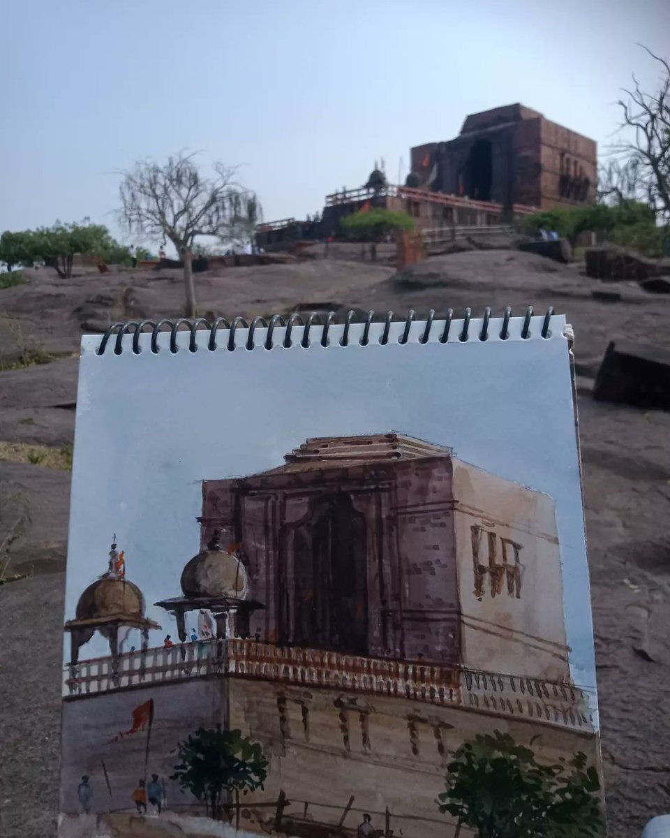 artab2000's tweet photo. Bhajpur Mahadev temple
Outdoor watercolour painting 
#painting #art #Artists #viral https://t.co/obbgFAfD89