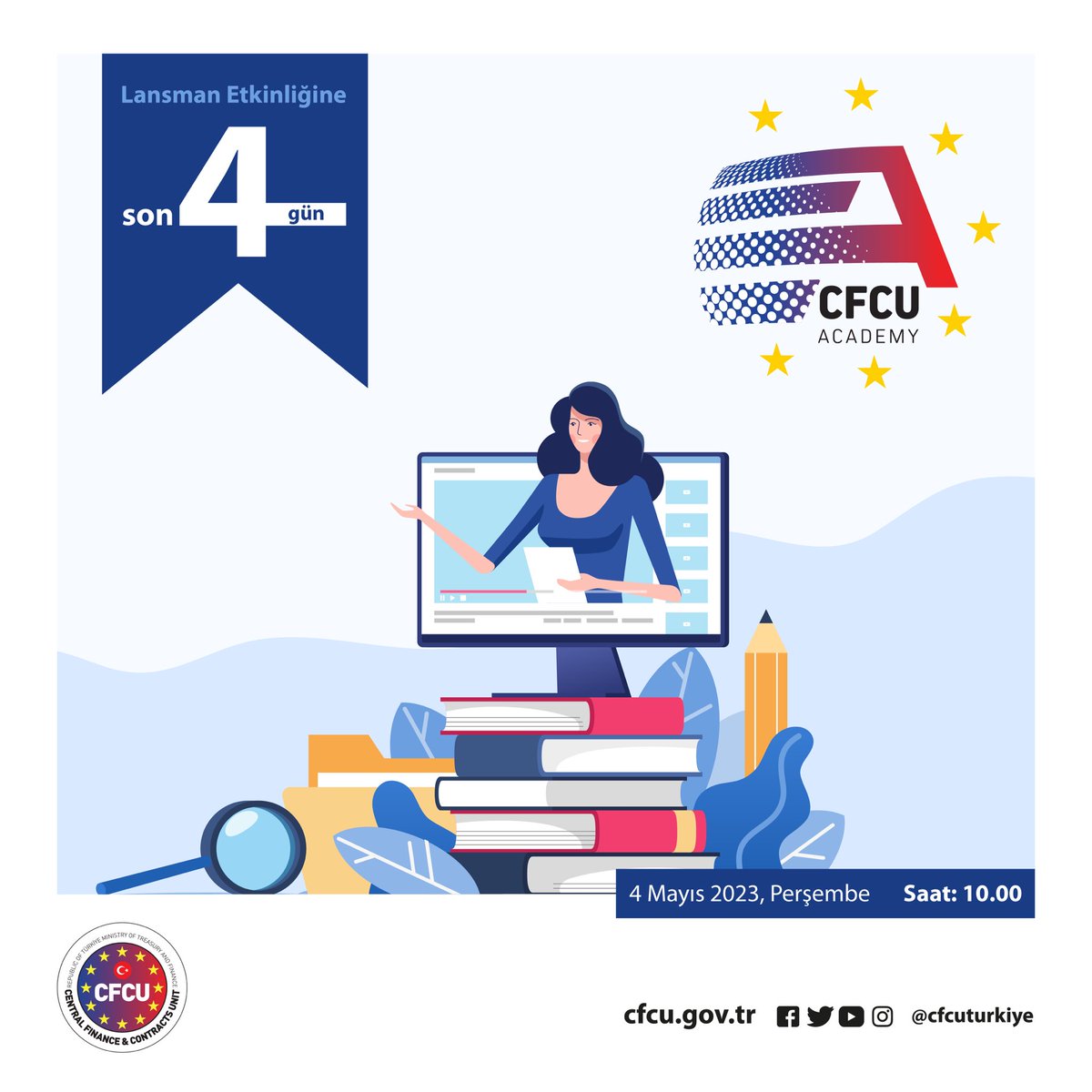 cfcuturkiye's tweet photo. 4 Mayıs 2023 tarihinde Ankara’da gerçekleştireceğimiz CFCU Akademi Lansmanına sayılı günler kaldı. Canlı yayınlarımızı @cfcuturkiye ve @cfcuacademy hesaplarımızdan çevrim içi takip edebilirsiniz.
@cfcuacademy #cfcu #cfcuturkiye #cfcuacademy https://t.co/aHkpQfqkmJ