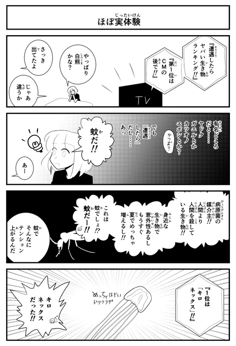 【4コマ】推理4コマです。
#危険 
#ランキング 