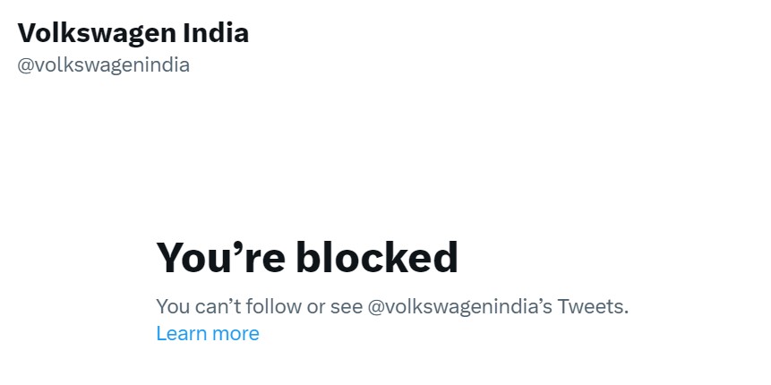SuBha_Er's tweet photo. @VWGroup @volkswagen
@volkswagenindia
@VW
@Piyush_Arora_
@VWGroup
Height of Unprofessional act!  Why did you block me while None of my pointed questions were answered nor a remedy was provided. It shows your real face &amp; Cowardly act
VWH10066355- 8 month old unresolved complaint #VWCheatsU https://t.co/AFqqo5acse