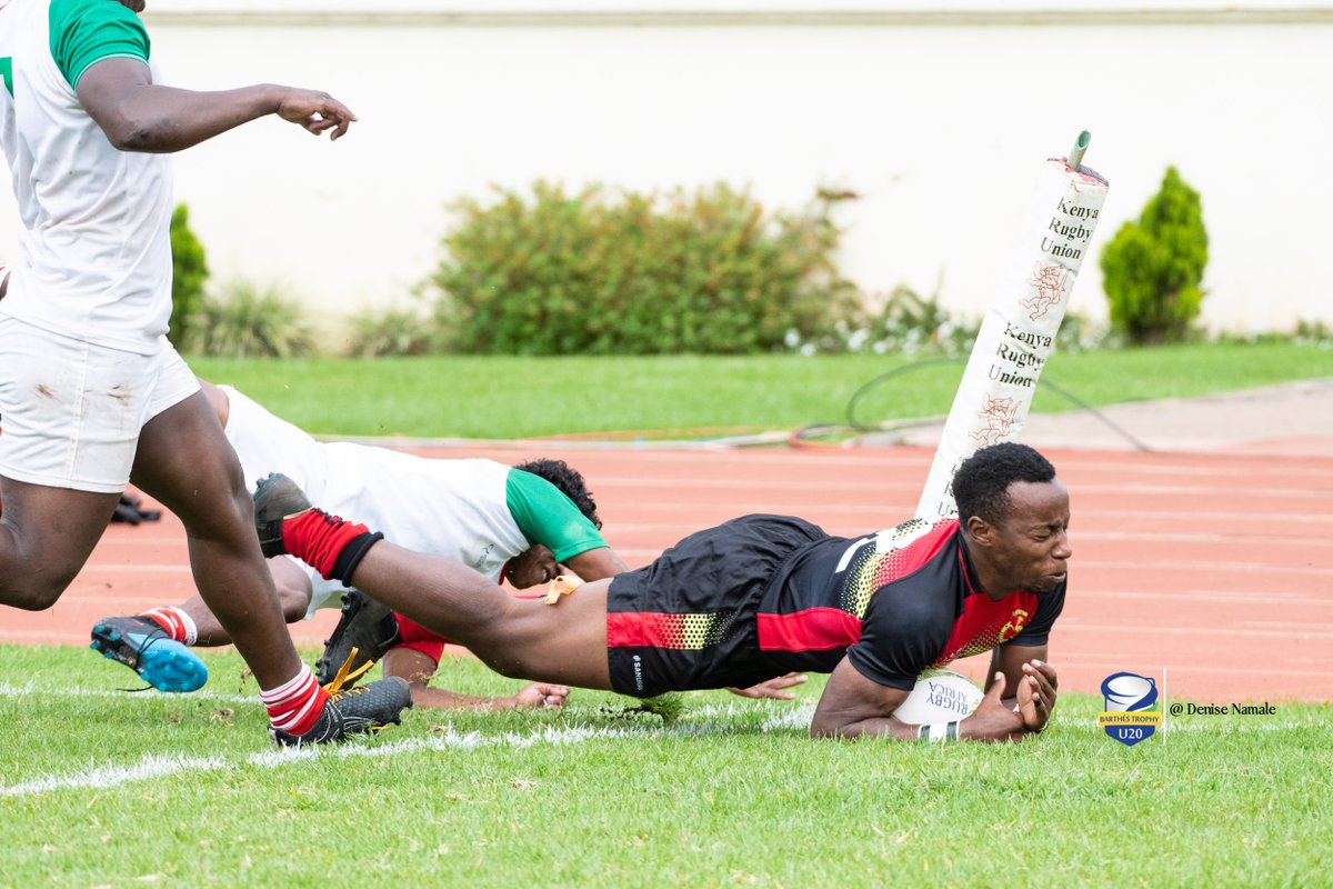 UgandaRugby's tweet photo. WHAT A BATTLE!

The #UgandaRugbyU20 defeat Madagascar 21-17 to finish 7th in the #U20BarthesTrophy played at the Nyayo Stadium. 

Thanks to @OfficialKRU for the warm humpers given to the players.

#UgandaRugby https://t.co/T0U8kktp0t