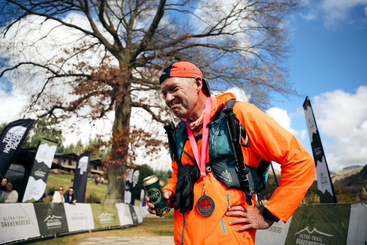 Our final Ultra-Trail Drakensberg runner has crossed the finish line! 👏🏽

Jan Korrubel has endured two nights of no sleep, freezing night time temperatures, and the vast wilderness that is the Drakensberg - Jan you are the toughest of the tough!

#UltraTrailDrakensberg 
#UTD2023