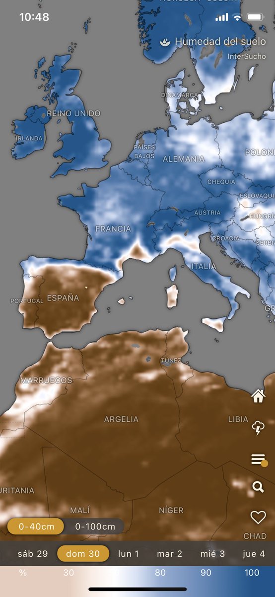 Ojo al mapa de humedad en el suelo.