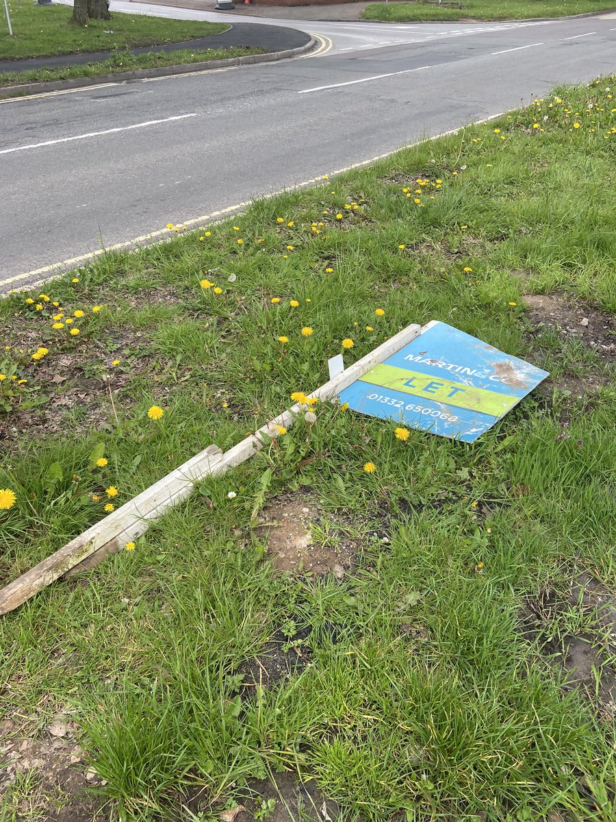 MickConserv's tweet photo. @martinco_derby Can you please collect your sign from Kipling Drive, Mickleover. Emailed twice but no response. https://t.co/aCzE4Dl8P1