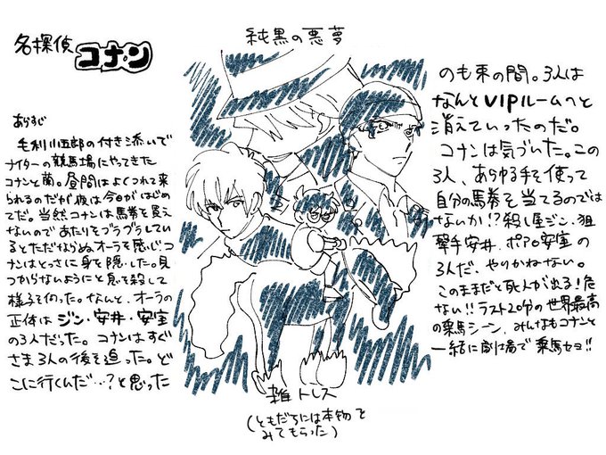 本当にふわっとしかコナンを知らない友達が昔ティザーだけ見て映画のあらすじ作ってくれたやつが面白すぎて私だけ楽しんでるのもったいなさすぎるからみんな見て