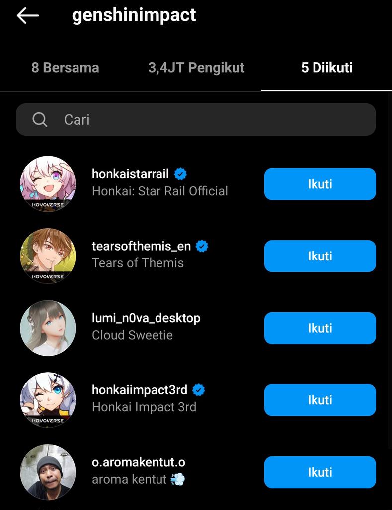 babufess's tweet photo. Babu!INI IG GENSHIN FOLLOW SIAPA WOI AKWOWKWKWK😭🤌 https://t.co/aPFxck8DlE